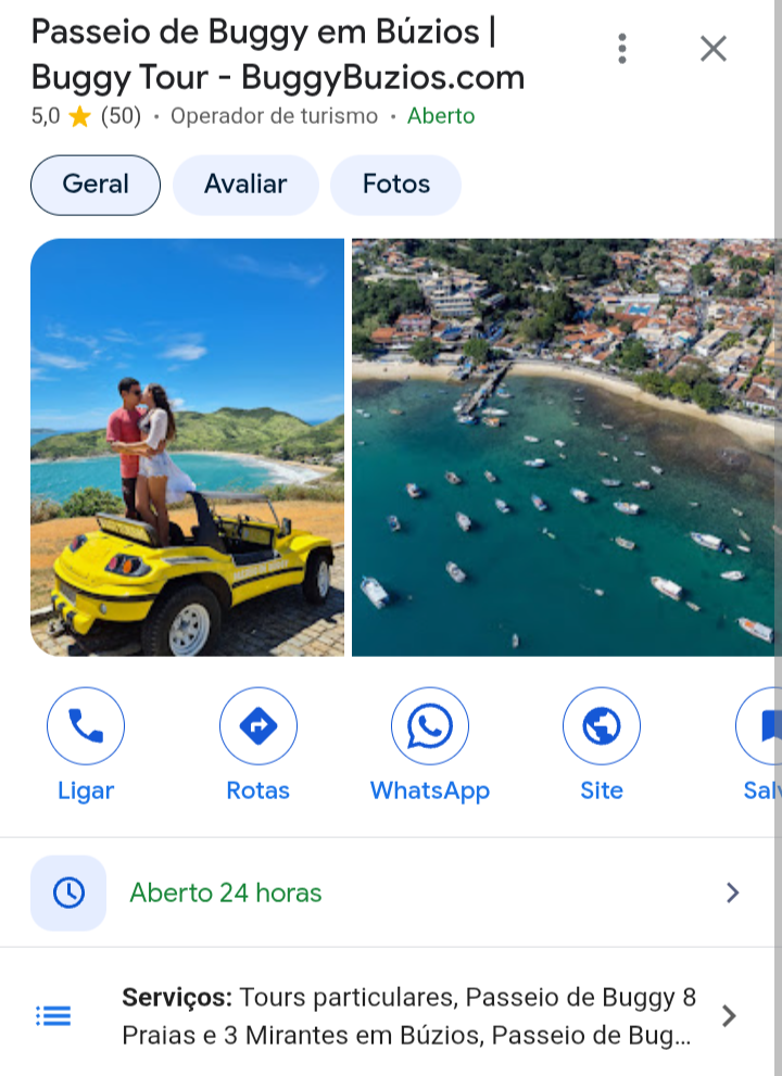 Passeio de Buggy em Búzios avaliações 5 estrelas no Google BuggyBúzios