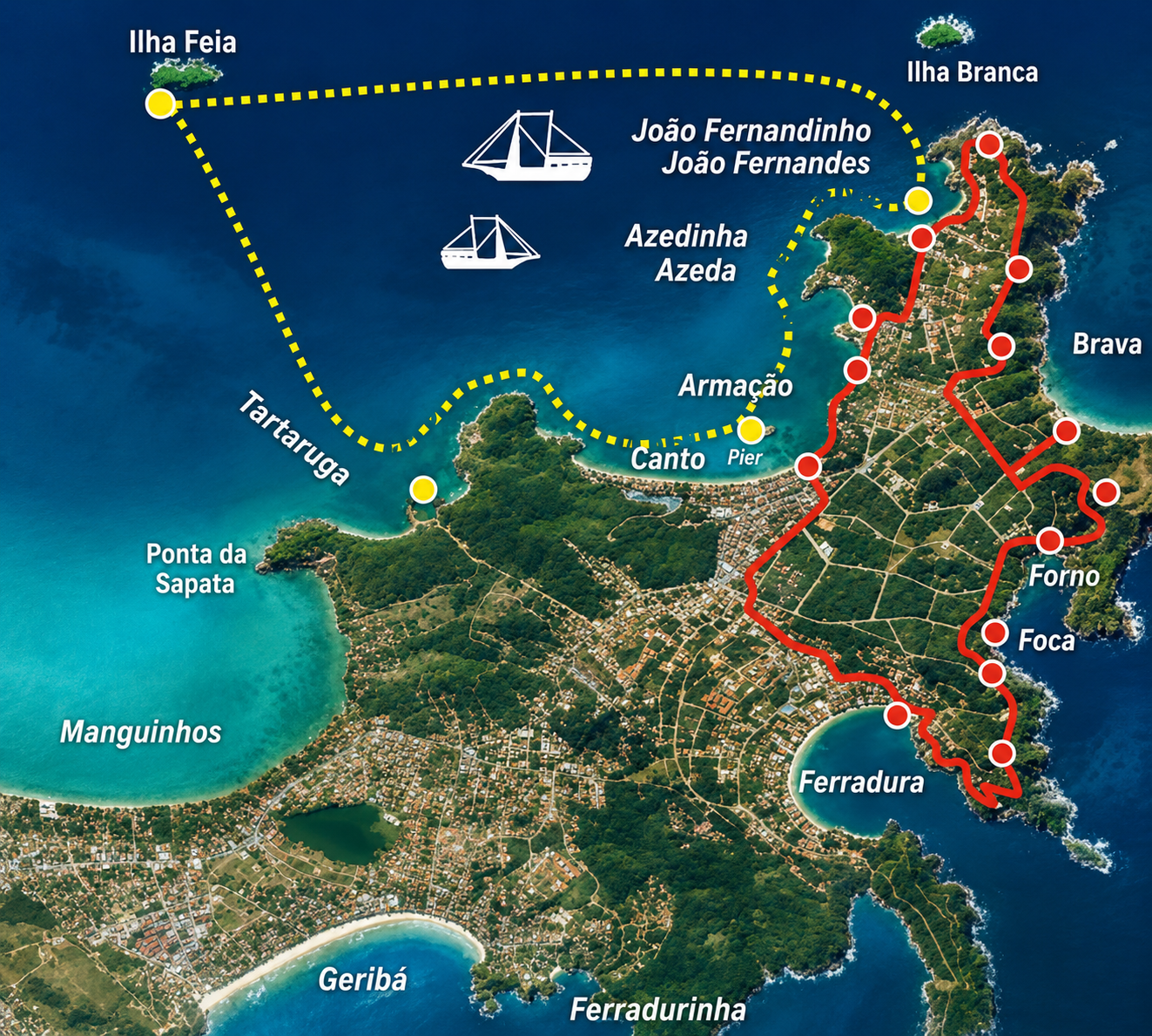 Búzios combo buggy and boat tour — explore the peninsula by land and sea in one day